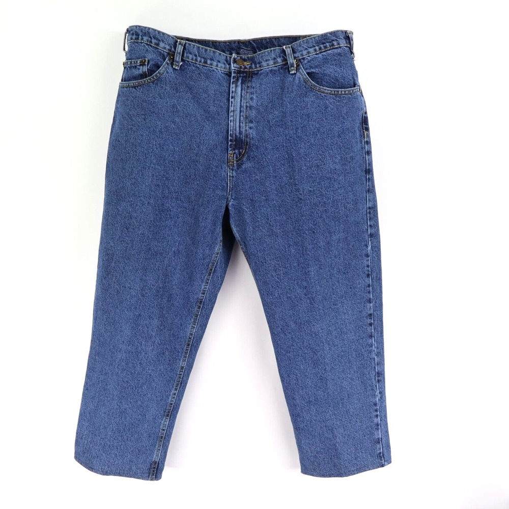 RK Brand Jeans Straight Leg Size 40x27 Blue 100% Cotton Denim Rugged Workwear‎